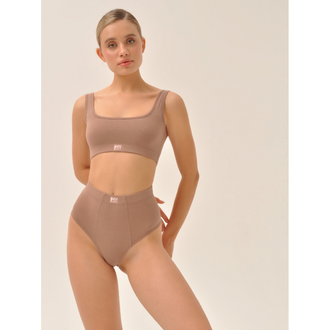 MY Топ на широких бретелях жен. хлопок DT201