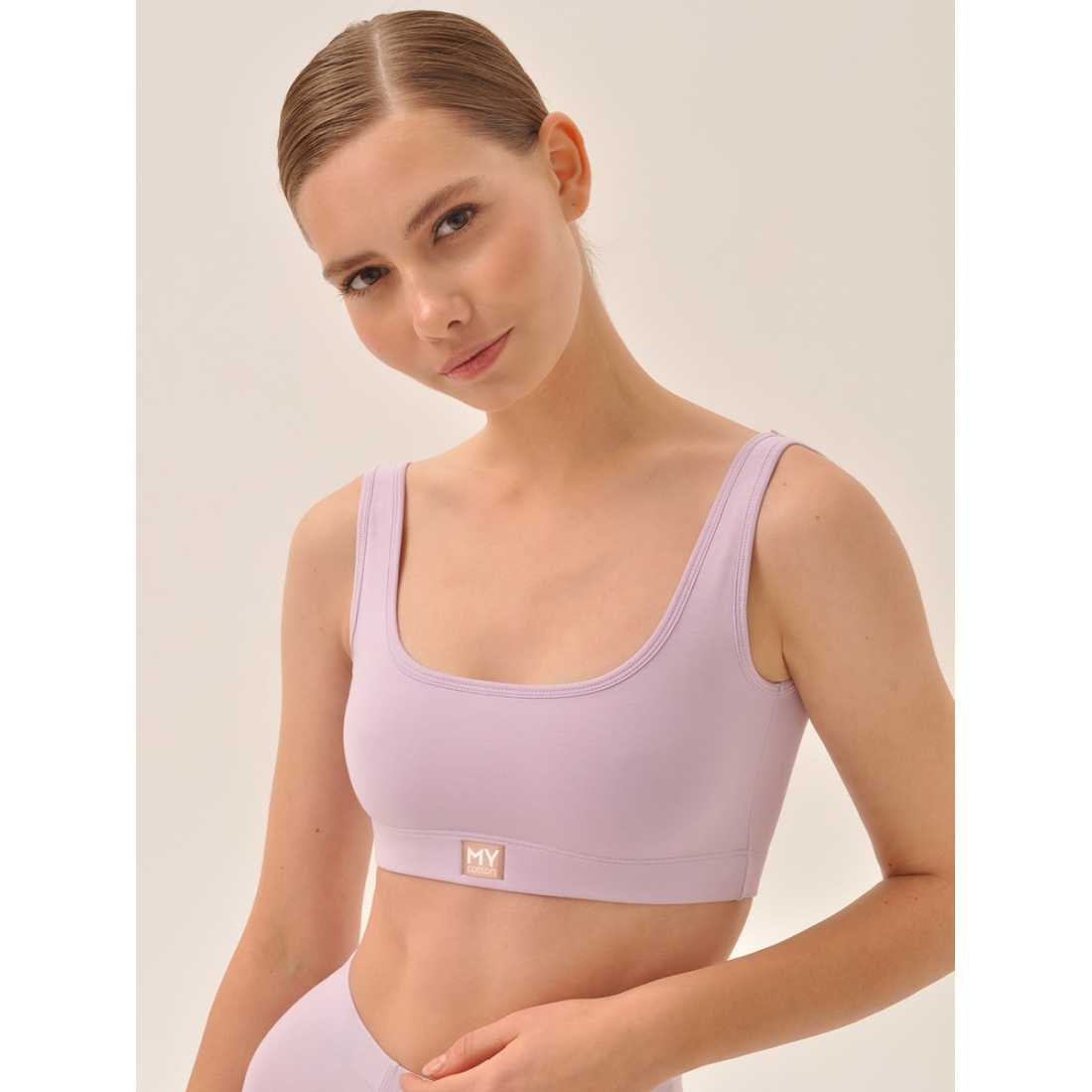 MY Топ на широких бретелях жен. хлопок DT201