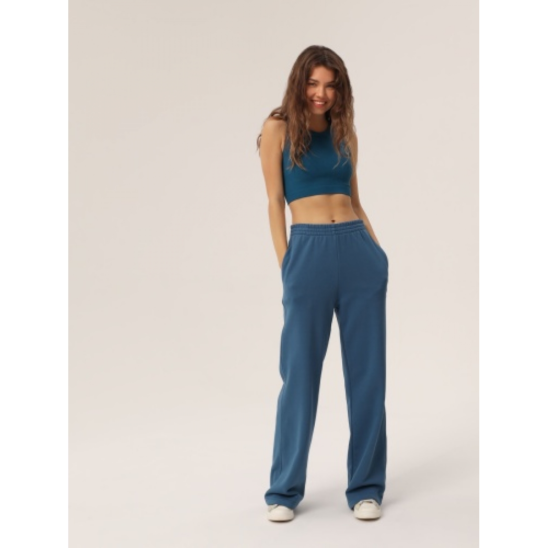 MY Брюки женские свободные с карманами Б302