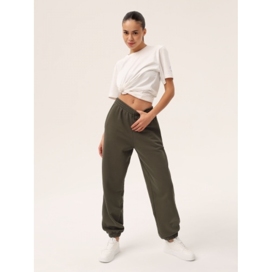 MY Брюки женские свободные с манжетами Б304