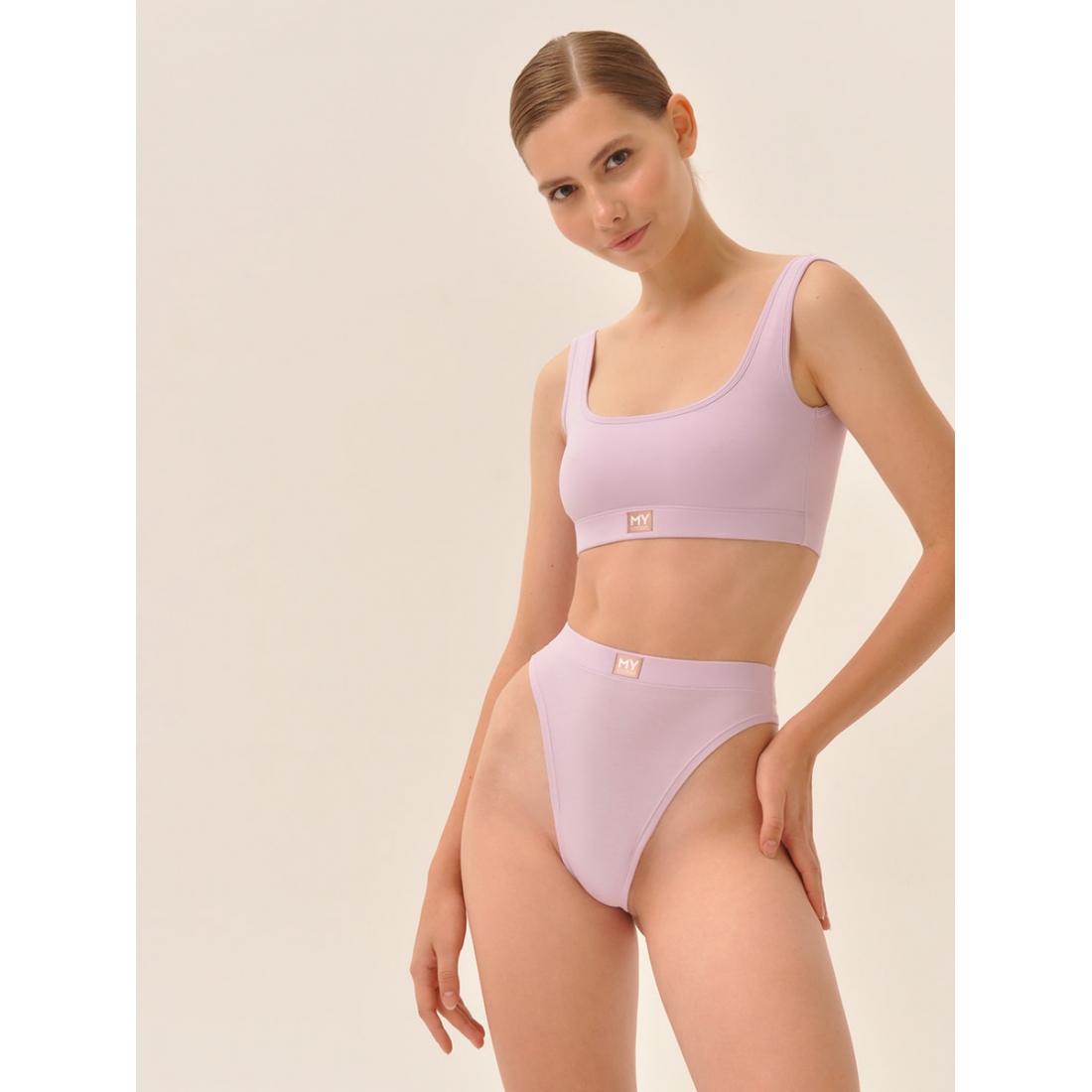 MY Трусы стринги высокие жен. хлопок DS105