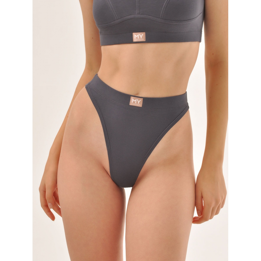 MY Трусы стринги высокие жен. хлопок DS105