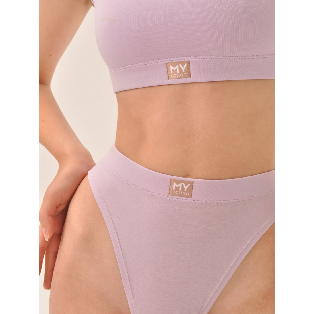 MY Трусы стринги высокие жен. хлопок DS105