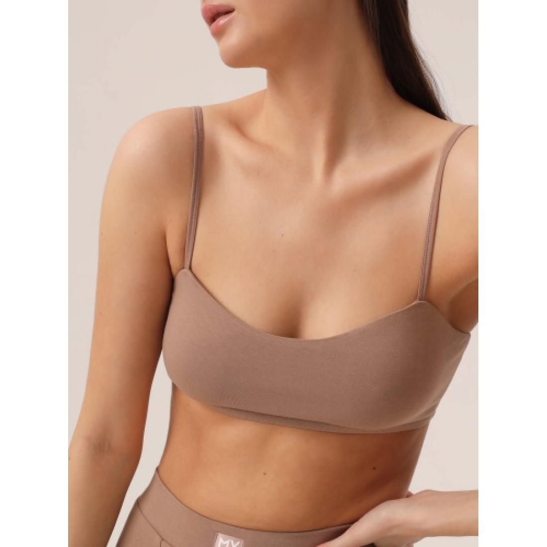 MY Топ двойной на тонких бретелях жен. хлопок DT203