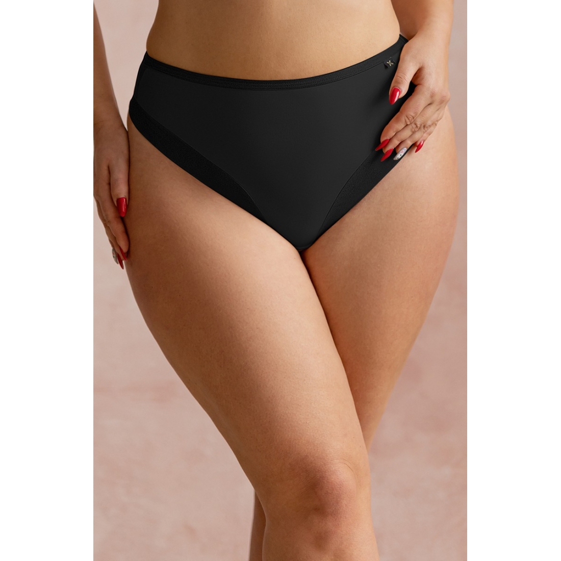 FORTUNA COMFORT BLACK Stringhighwaist Light Трусы высокие стринги
