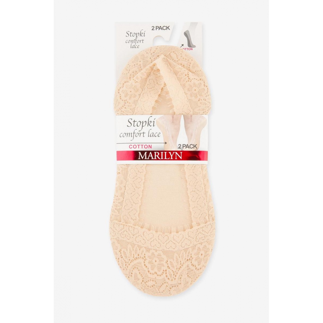 STOPKI COMFORT LACE Подследники женские 2 пары в упаковке