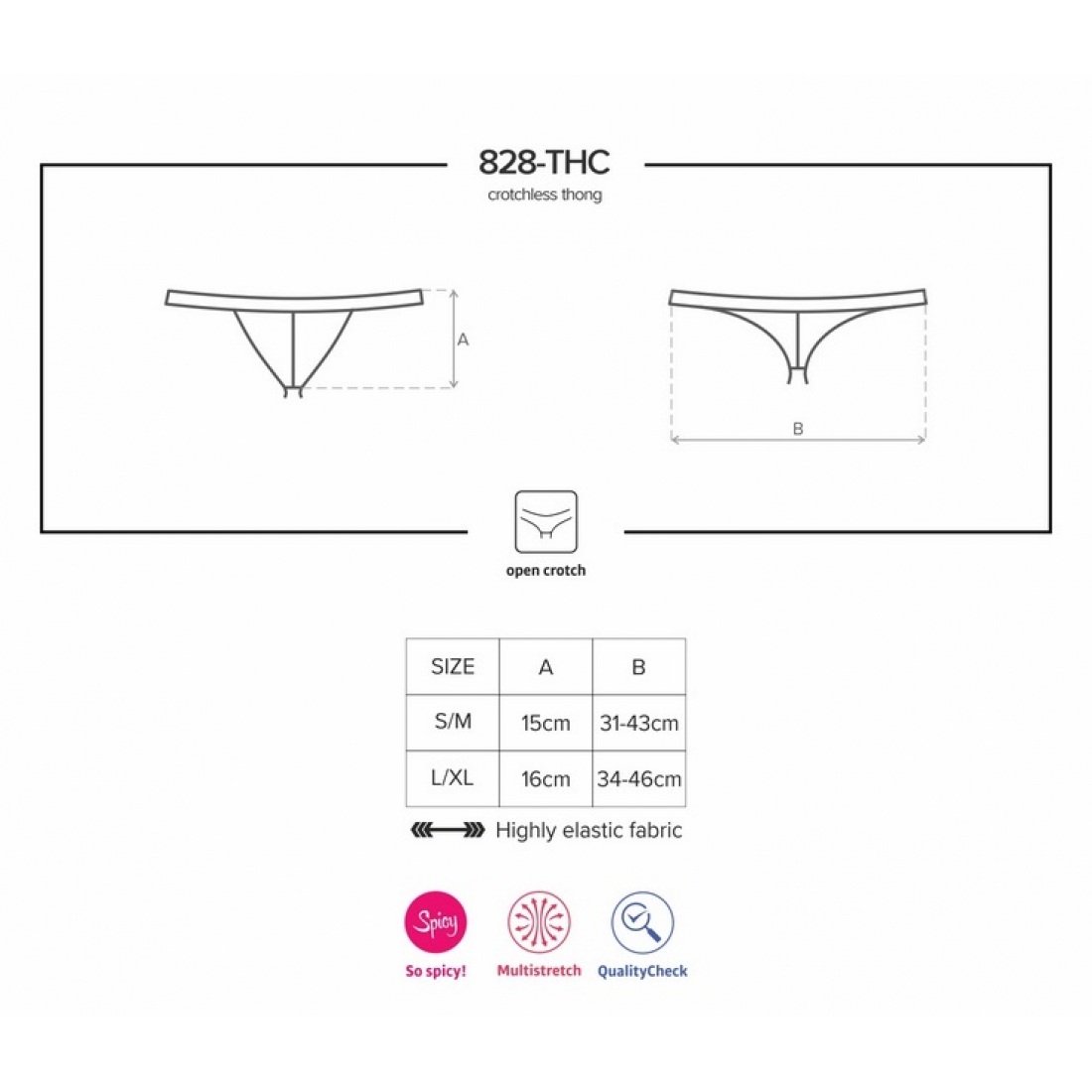 828 Thong crothless Трусы стринги
