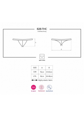 828 Thong crothless Трусы стринги