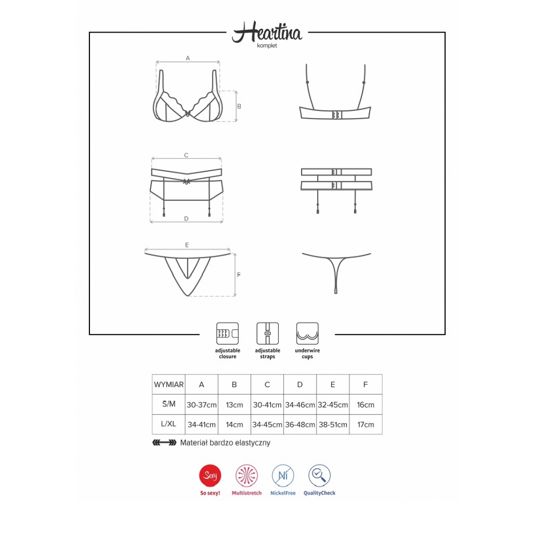 HEARTINA Set Комплект из 3 частей