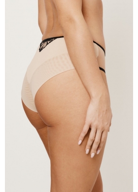 REBECCA BEIGE/BLACK Mini Трусы бразильяно